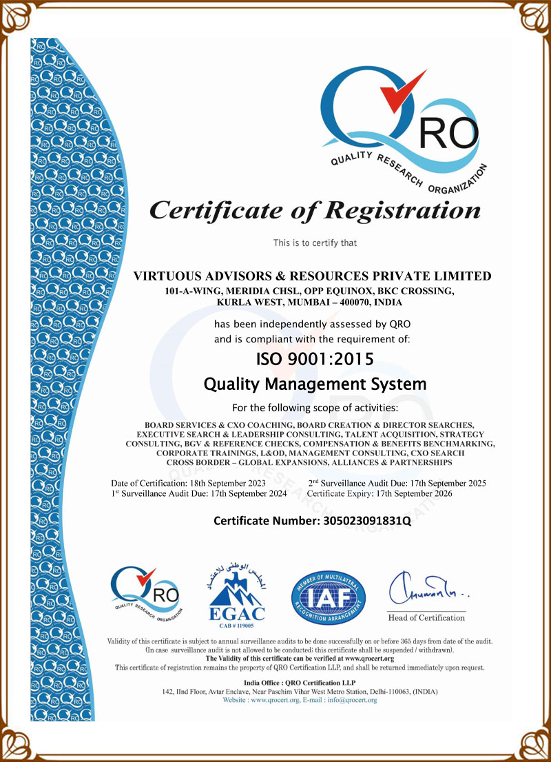 ISO Certificate